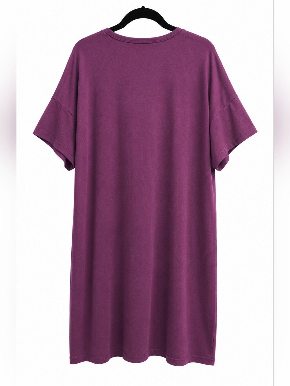Eileen Fisher T-Shirt Dress Jersey Knit Plum Purple Short Sleeve Size Small - Picture 5 of 13